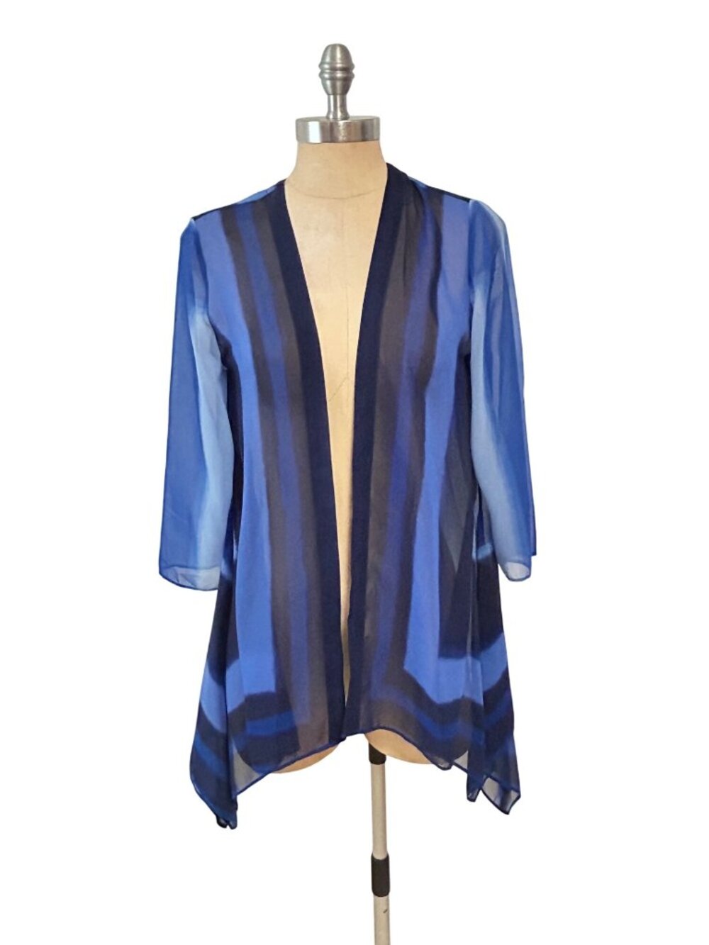 Chico's Travelers Collection Watercolor Sheer Jacket Cardigan 0 Small NWT